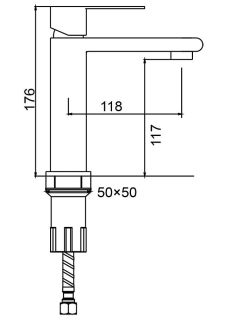 Смеситель для раковины Splenka S224.10.06 чёрный